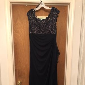 Navy blue mother of the bride dress